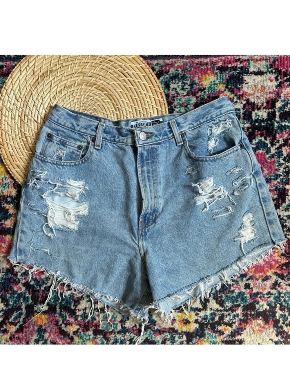 Gap Vintage Hand Done Distressed Cut Off Jean Shorts